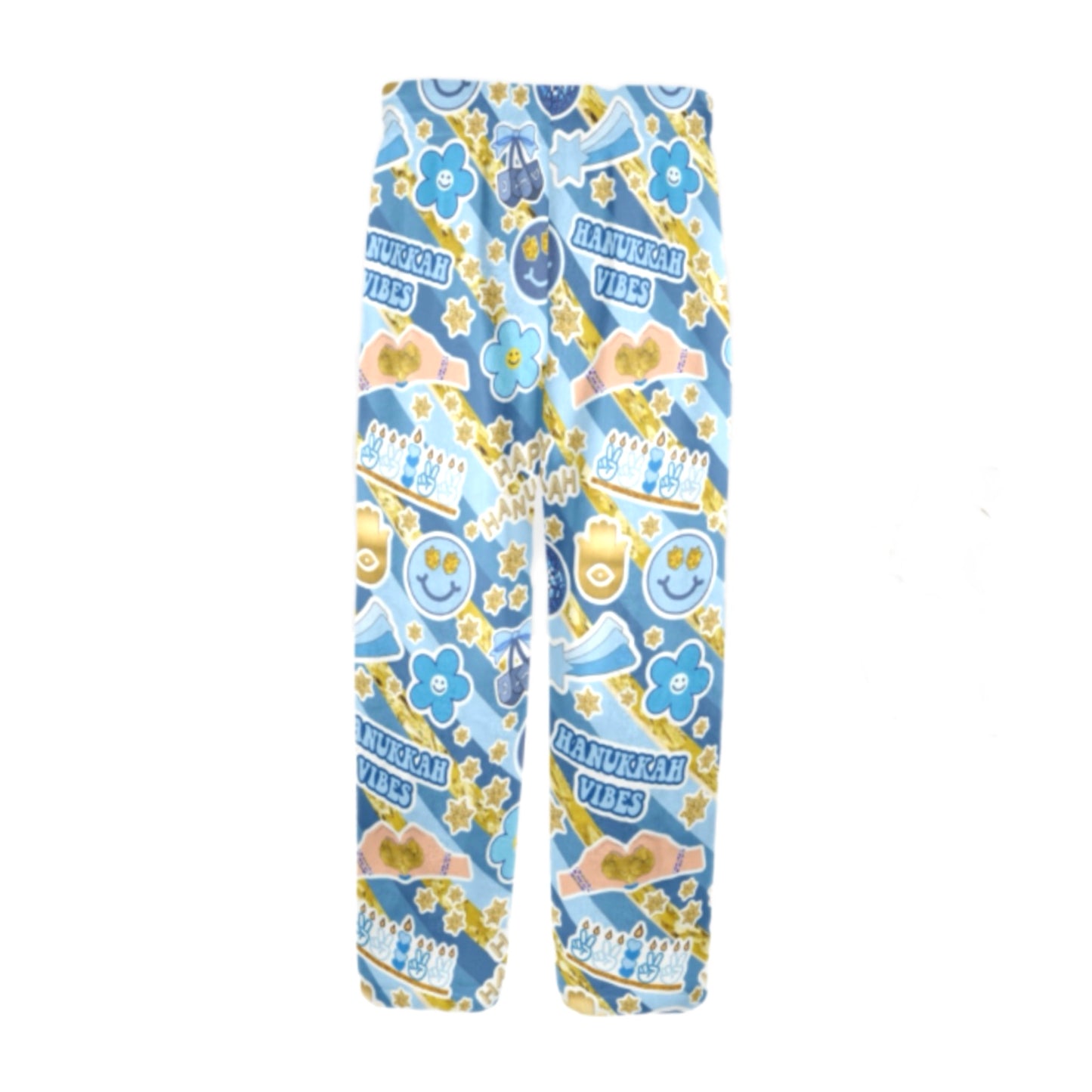 Disco Hanukkah bears girls/womens fleece pants