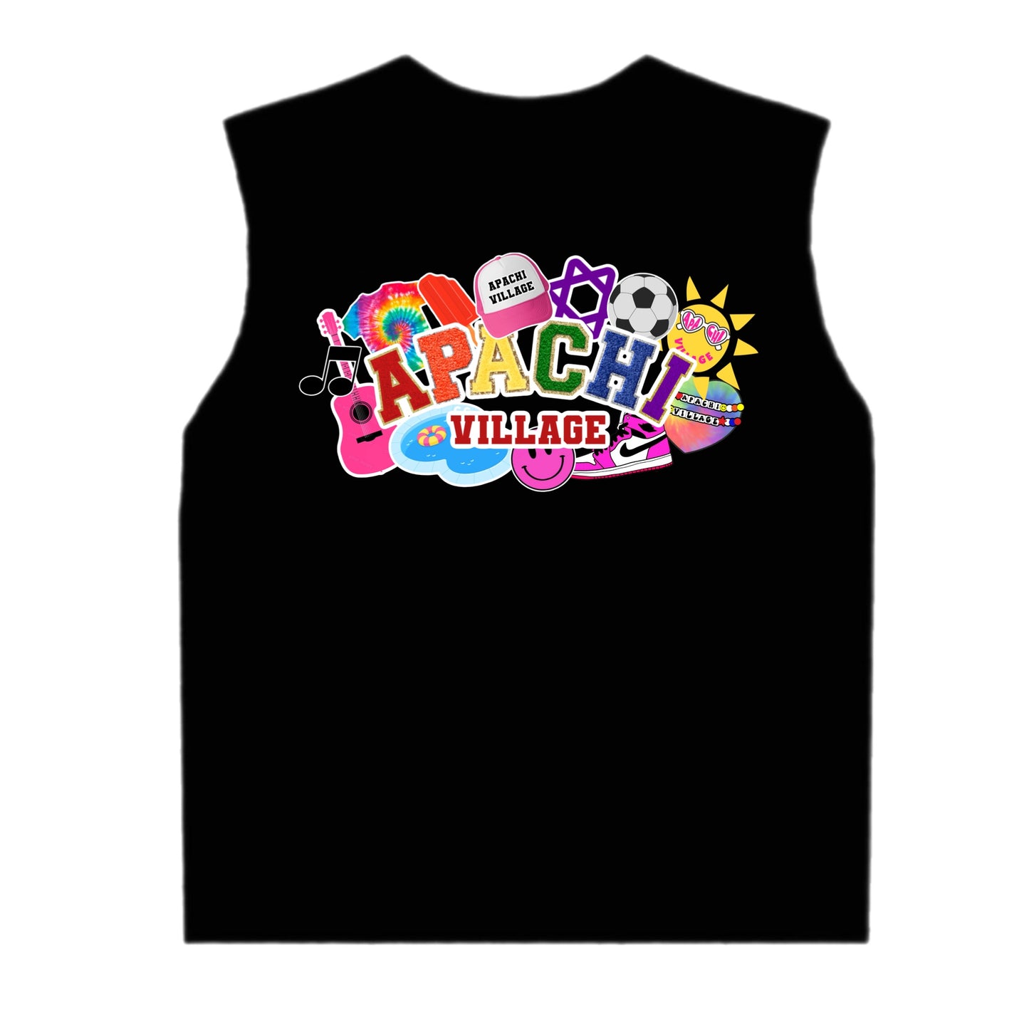 Girls Apachi Village collage tee