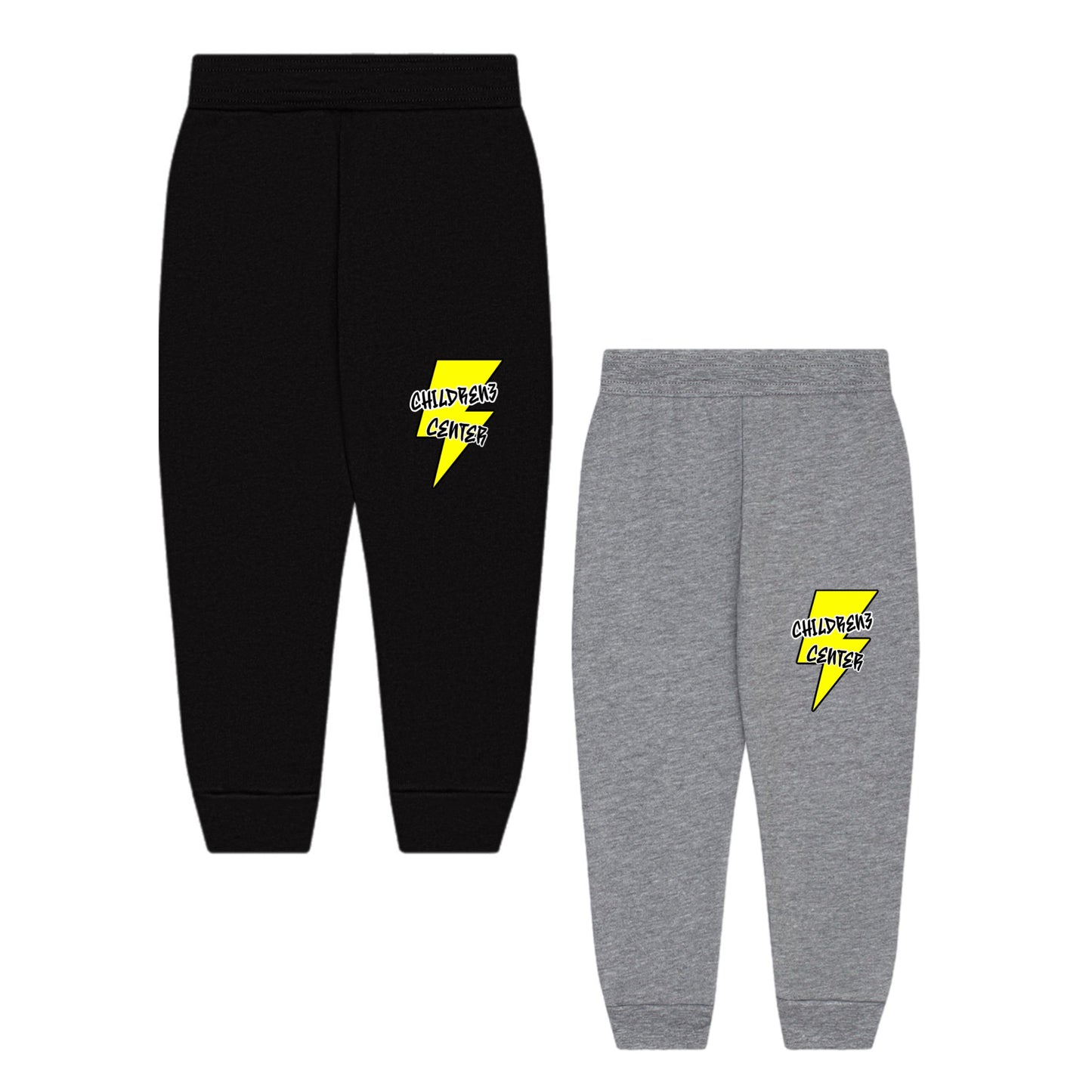 Childrenz Center yellow bolt joggers