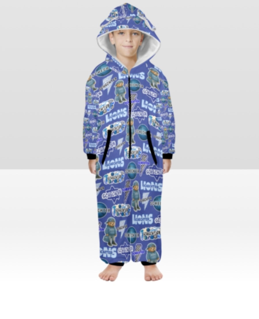 Schechter boys fleece zip one piece