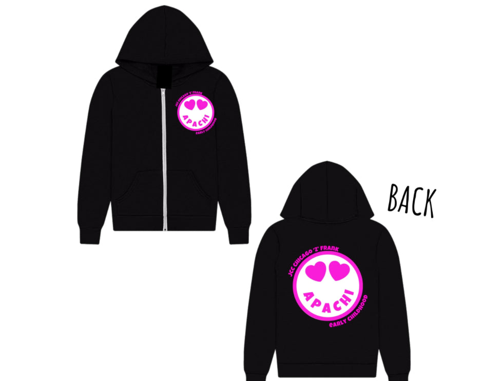 Pink emoji APACHI zip hoodie
