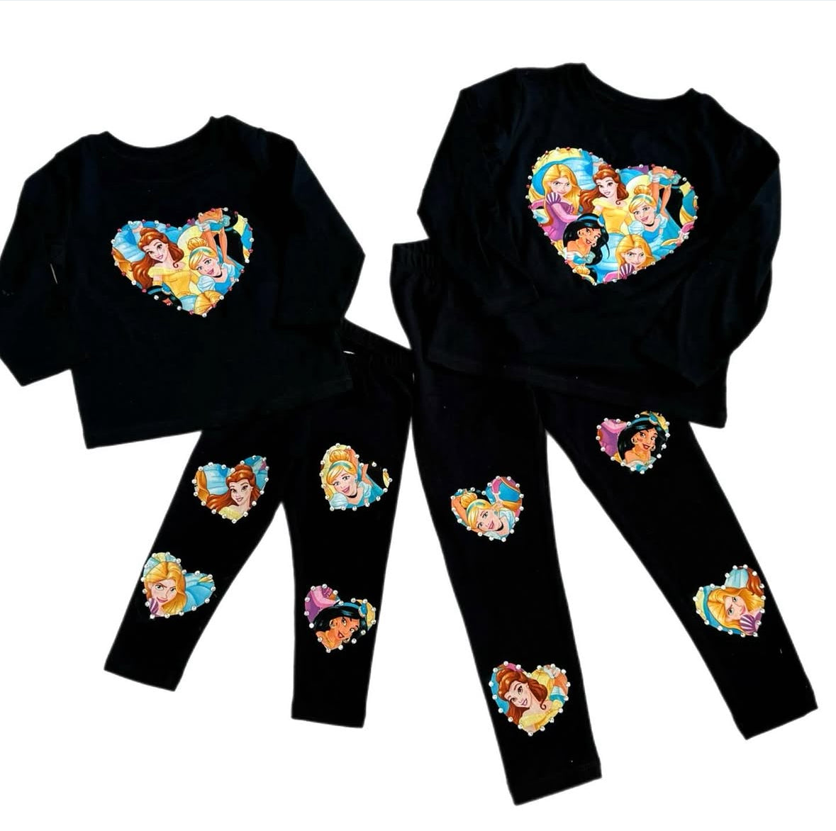 Heart patch Princess leggings