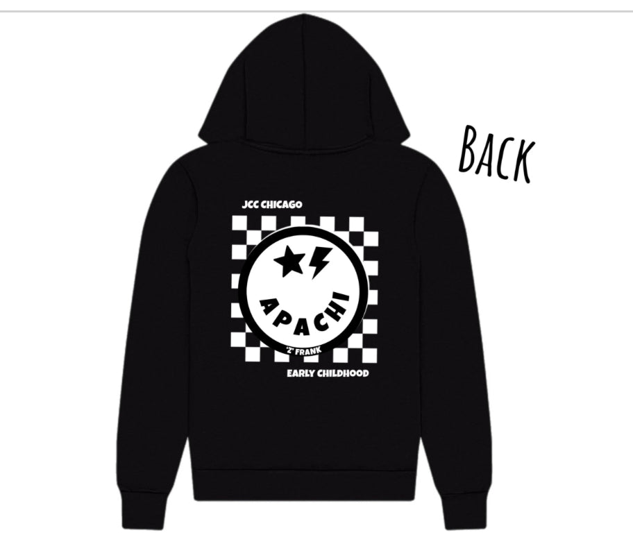Checkered emoji APACHI zip hoodie