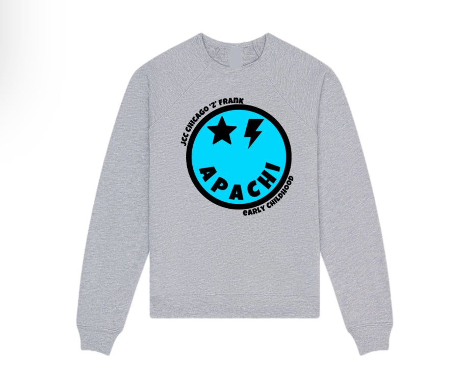 Blue emoji APACHI crewneck