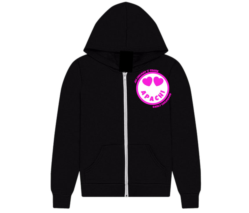 Pink emoji APACHI zip hoodie