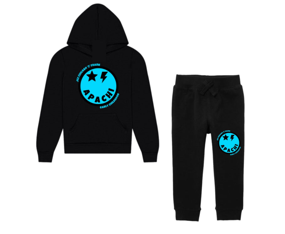 Blue emoji APACHI joggers