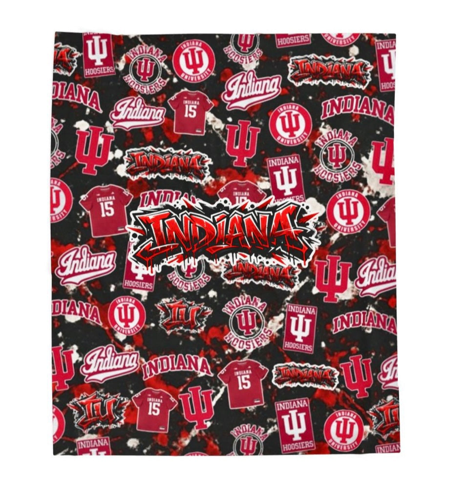 Indiana fleece blanket