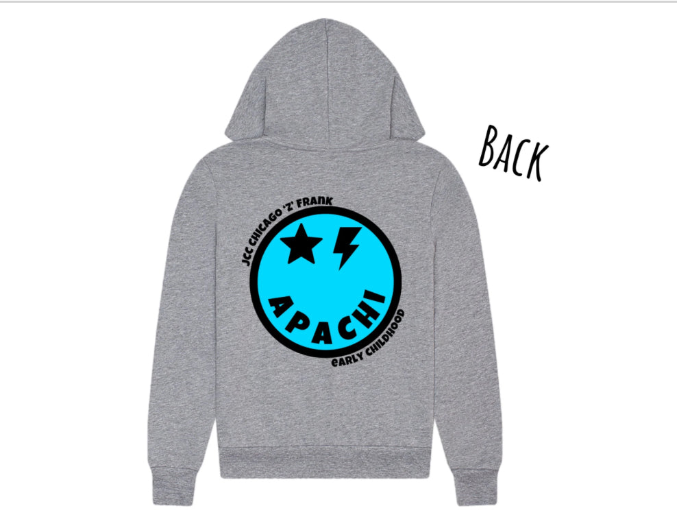 Blue emoji APACHI zip hoodie