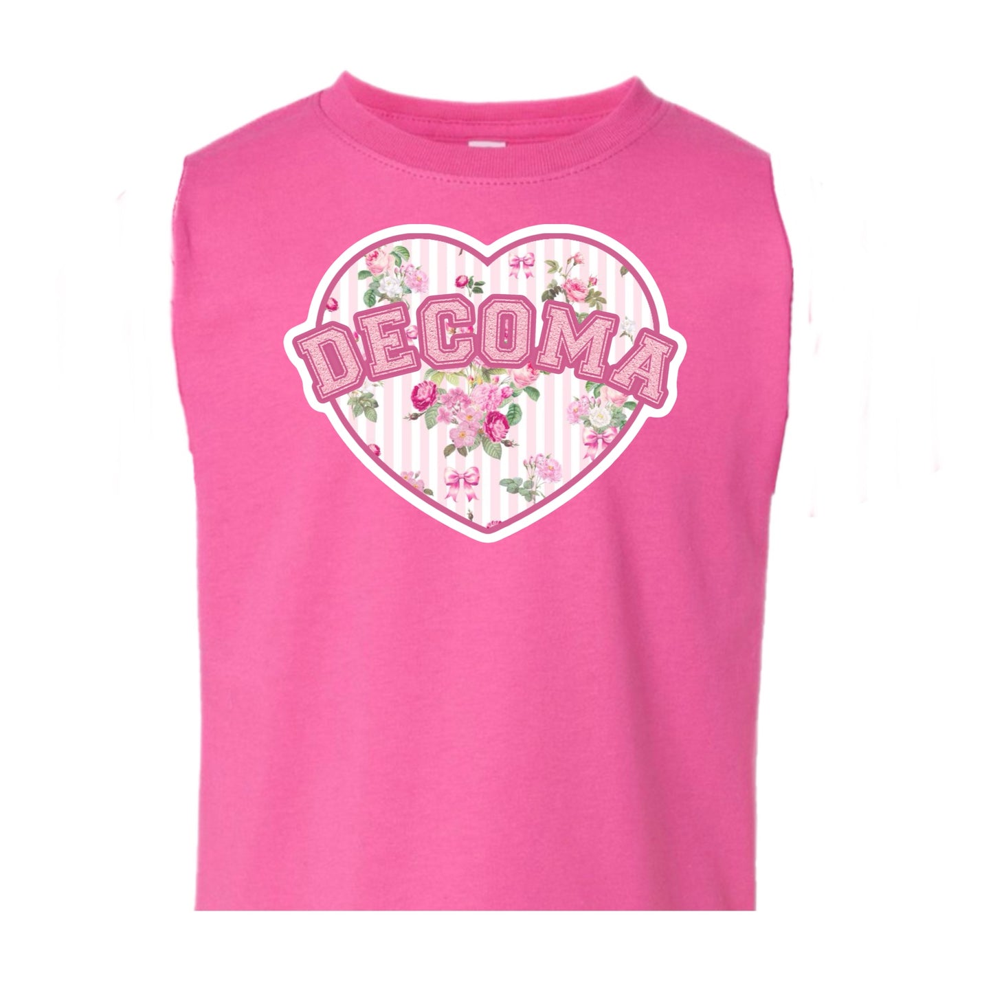 Decoma Girls/women floral heart tank