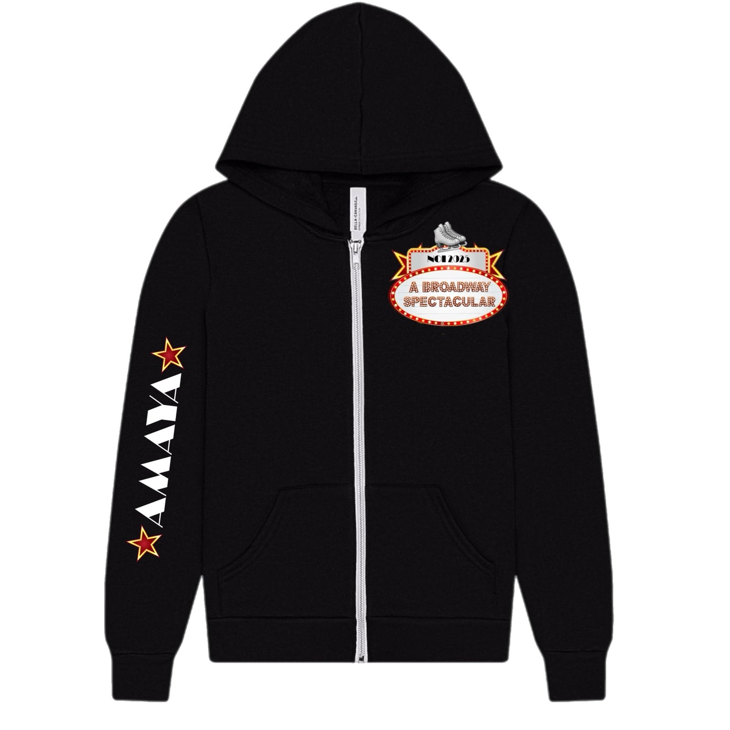 WHITE SKATE zip hoodie