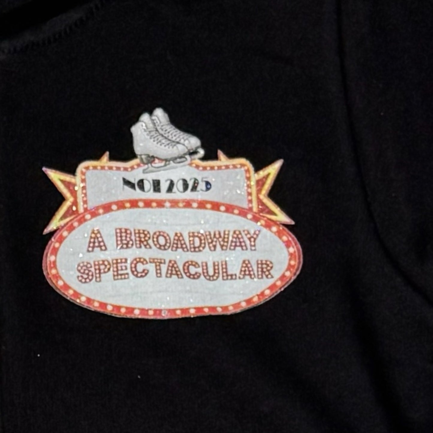 SPARKLE finish WHITE ice SKATES zip hoodie
