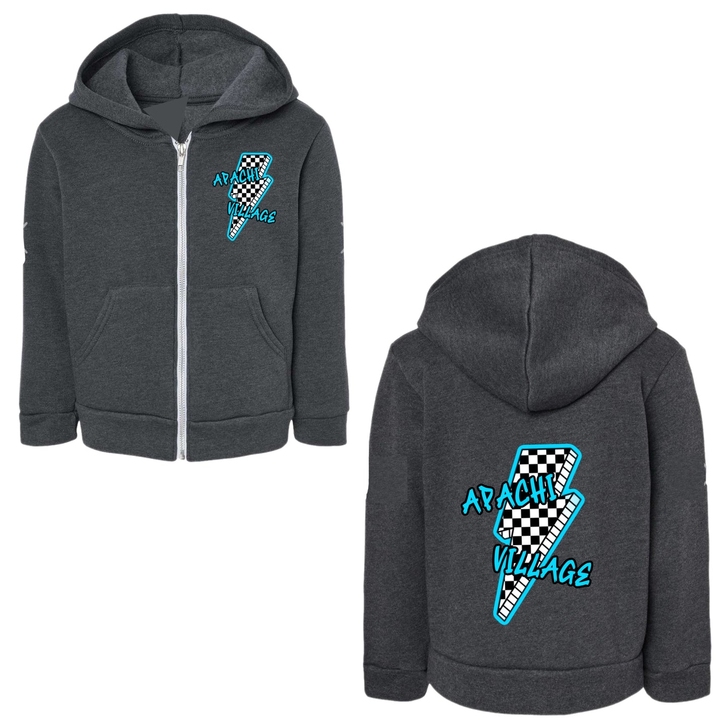 Boys Apachi Village bolt zip hoodie