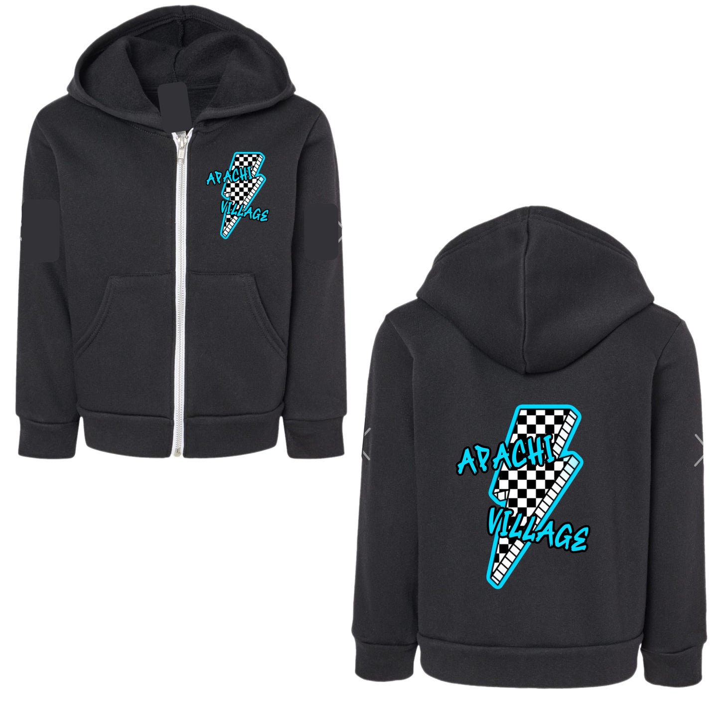 Boys Apachi Village bolt zip hoodie