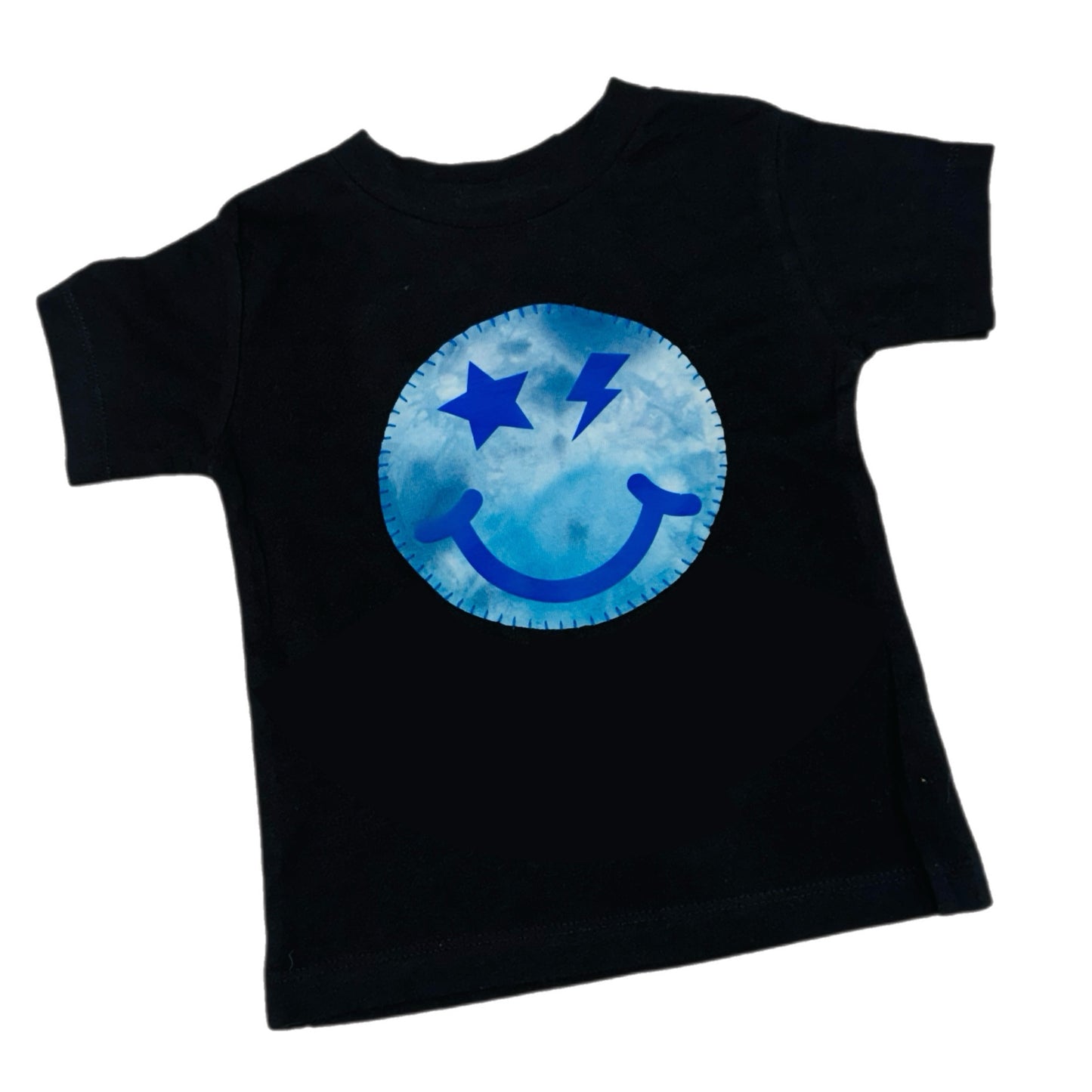 Blue emoji tee