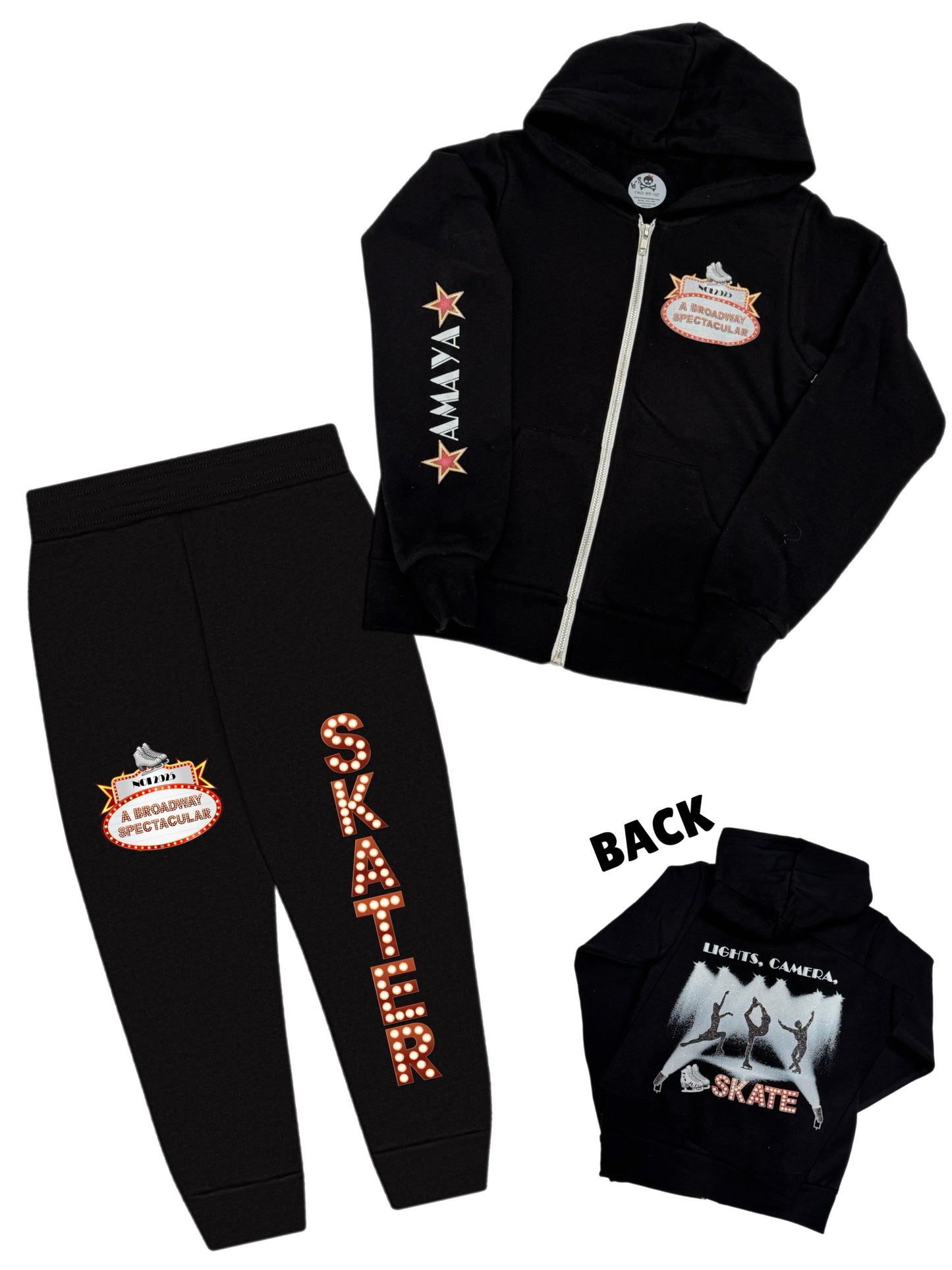 Sweatpants WHITE ice skates