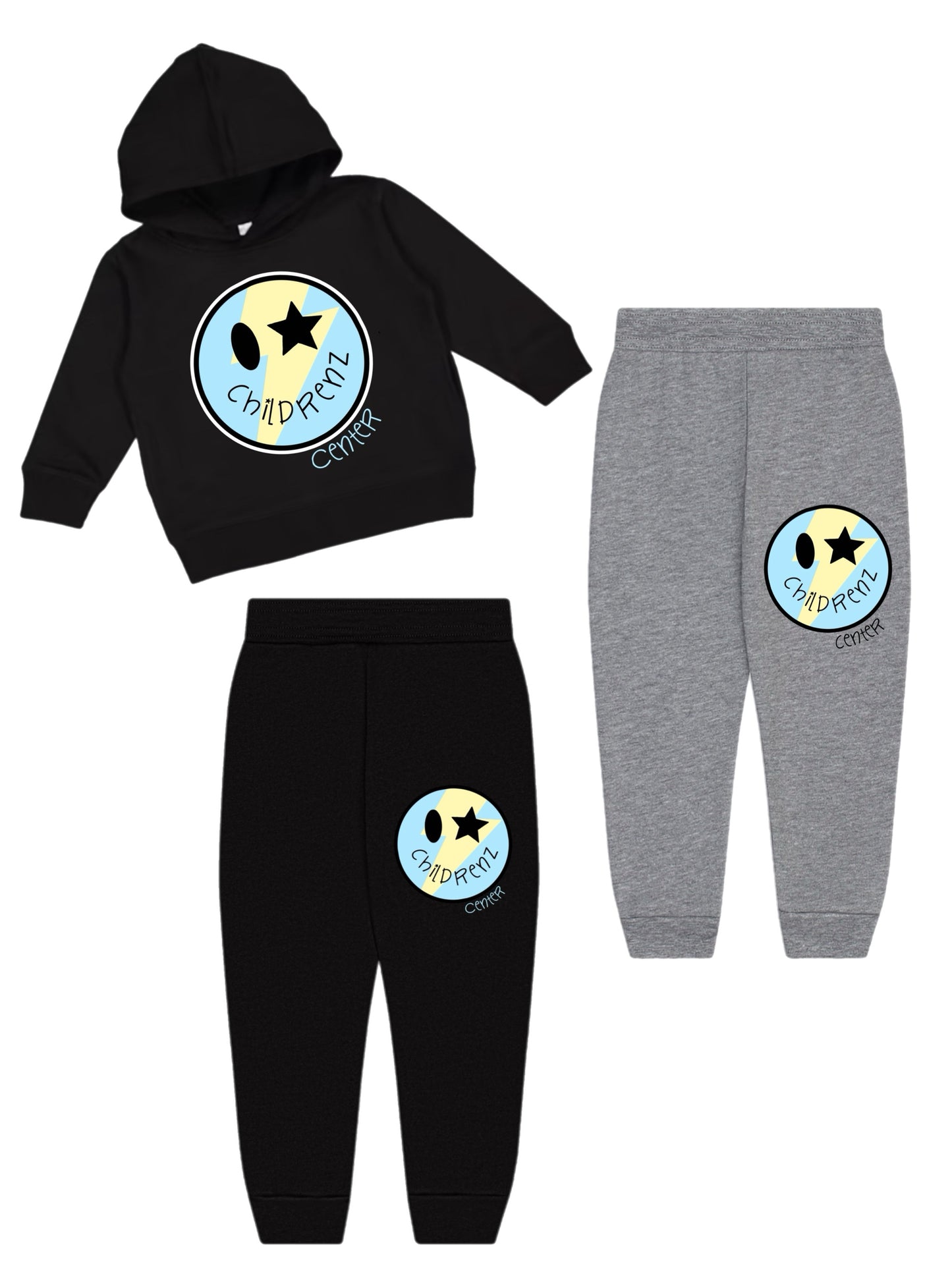 Childrenz Center bolt emoji joggers