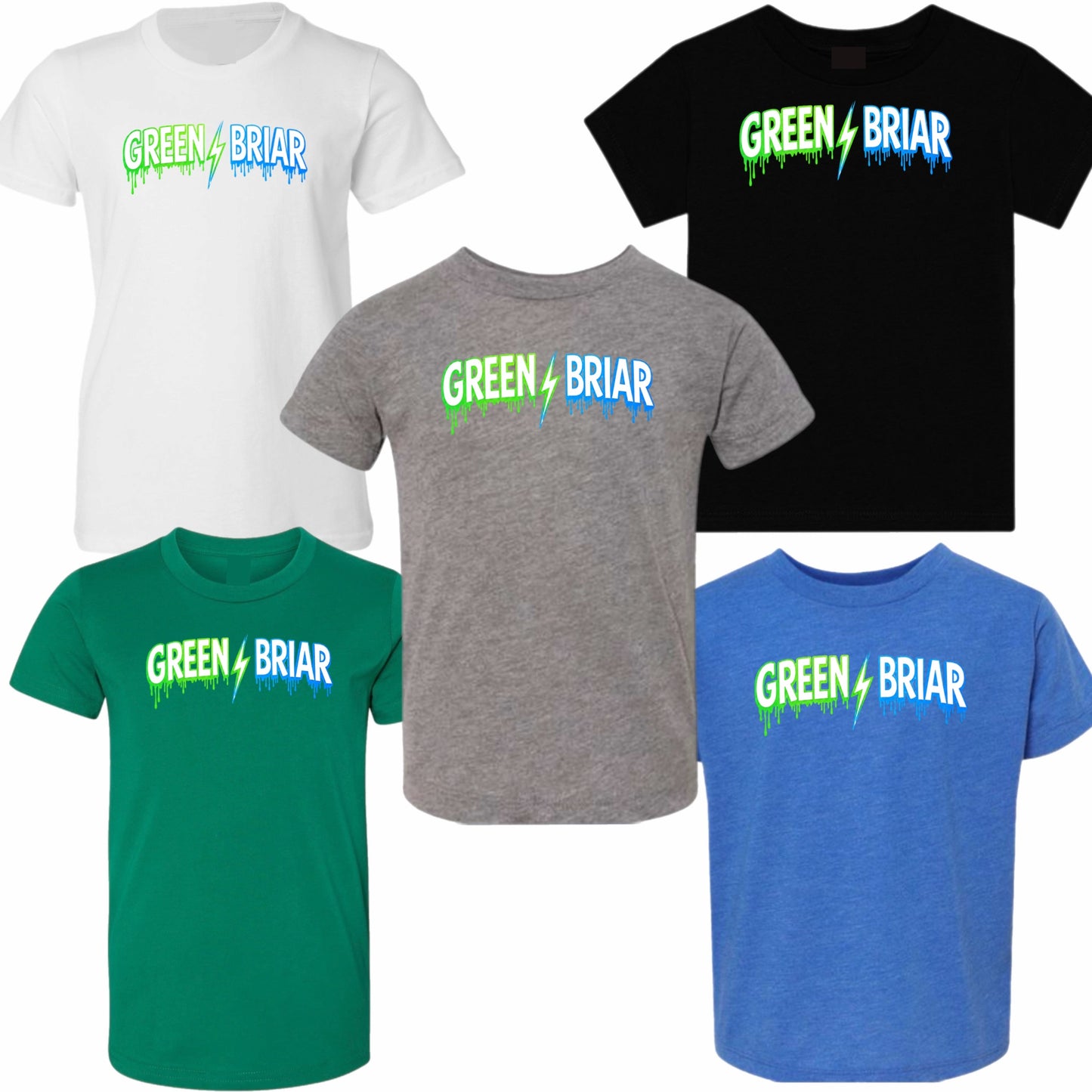 Greenbriar neon bolt tee