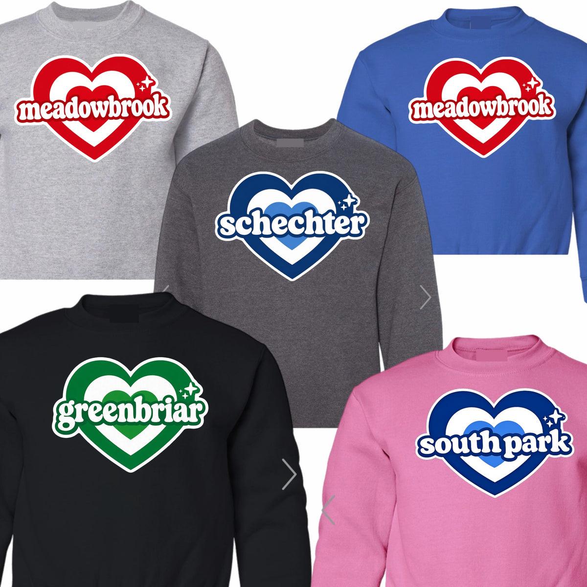 Girls vintage heart crewneck sweatshirt