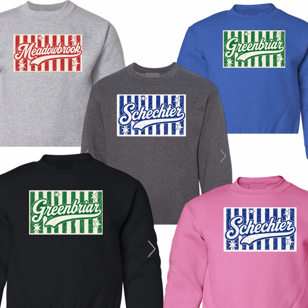 Girls striped vintage crewneck sweatshirt