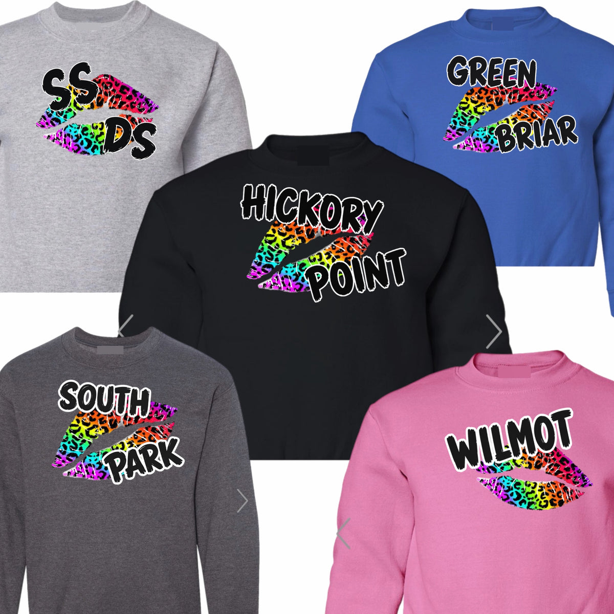 Girls lips crewneck sweatshirt