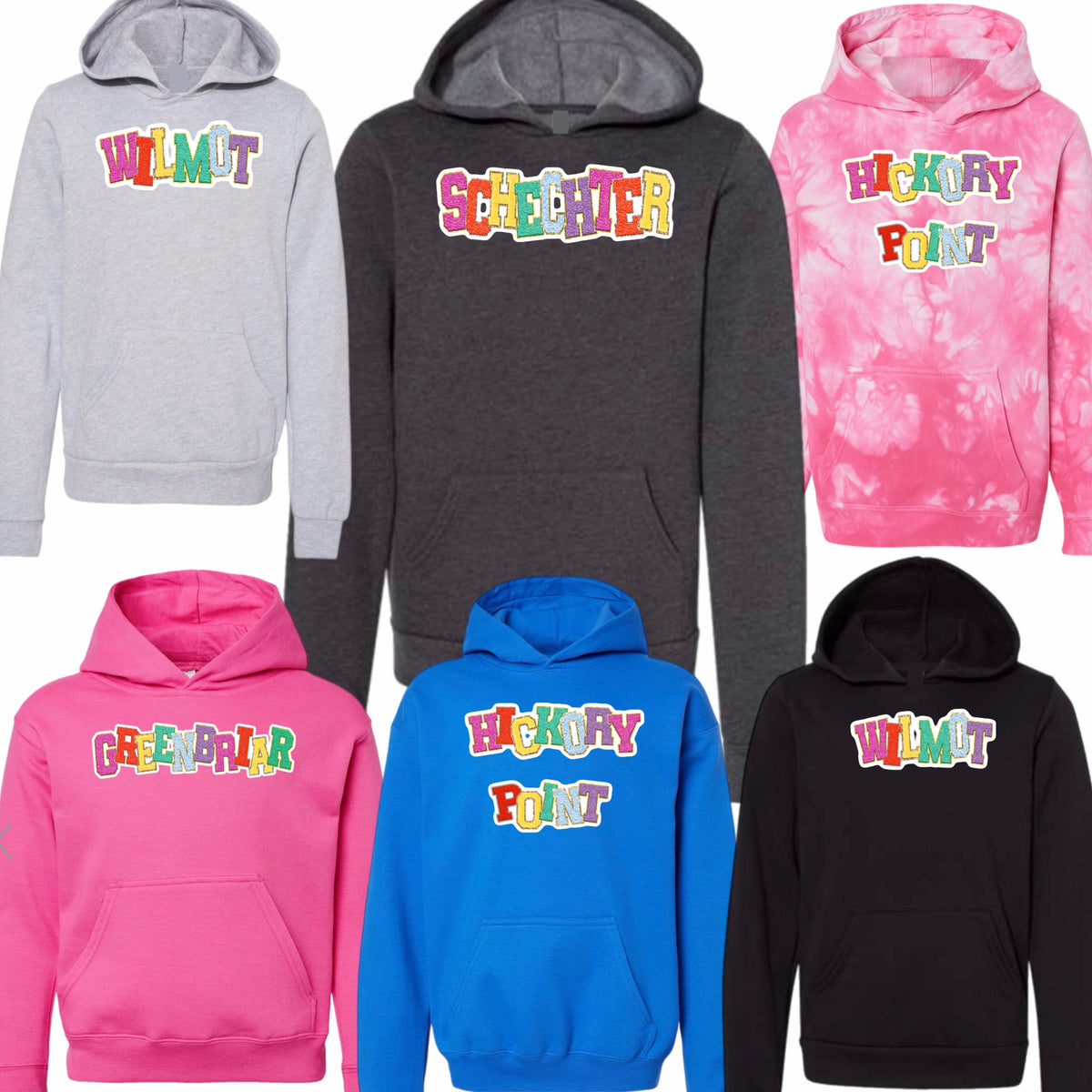 Girls patched hoodie