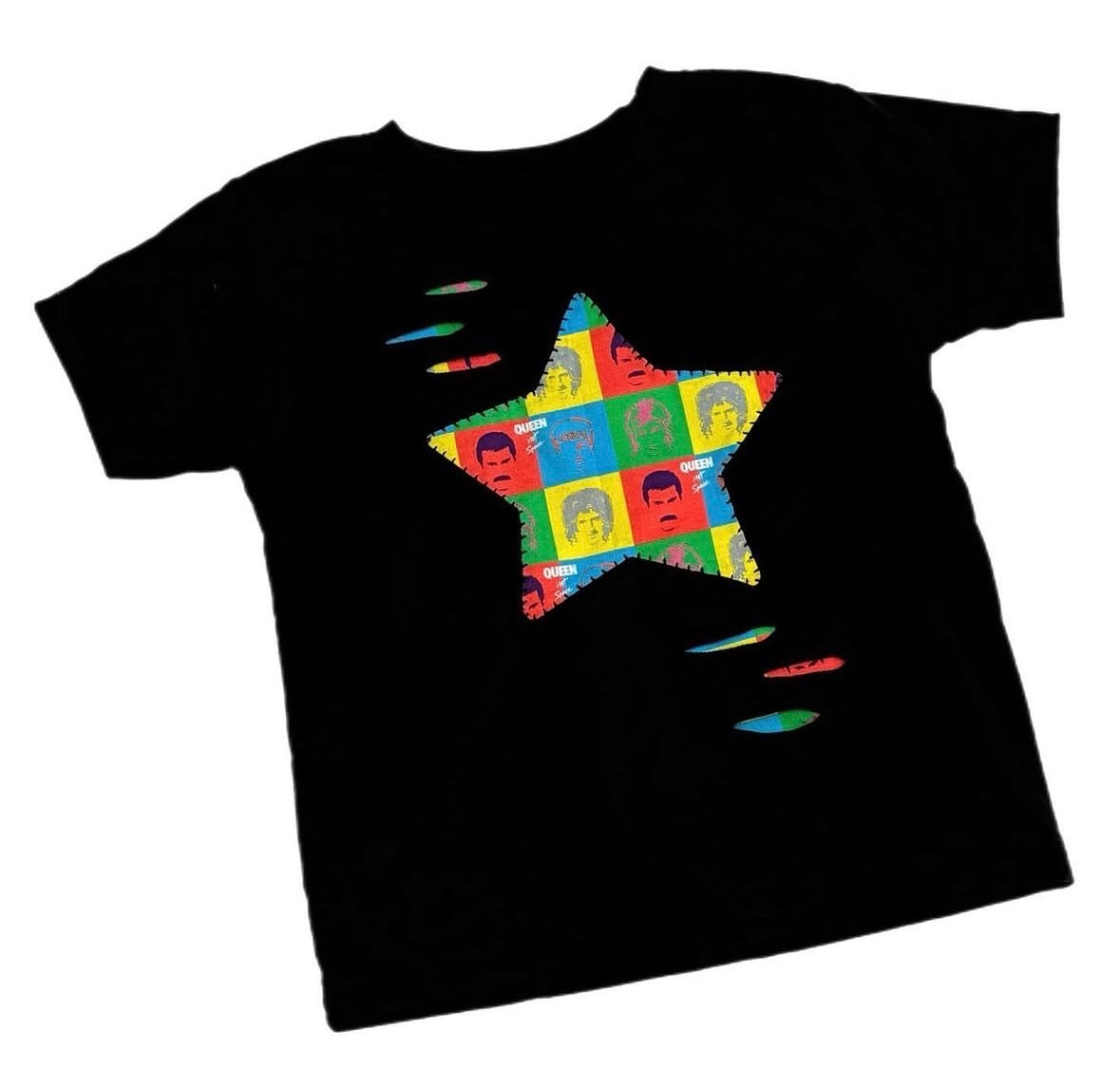 Distressed & Stitched Band Star Tee