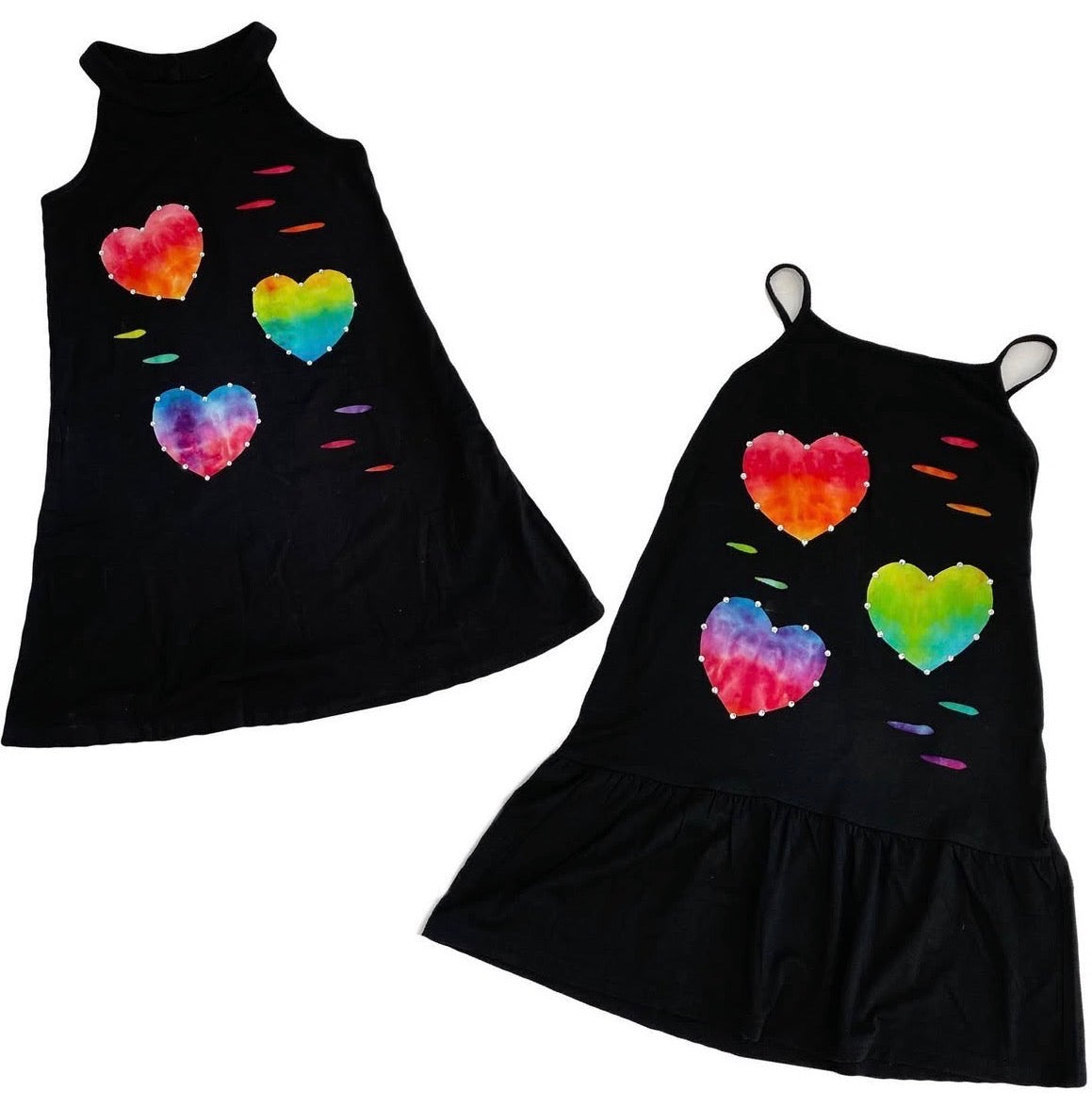 Tie-Dye Distressed Heart Dress