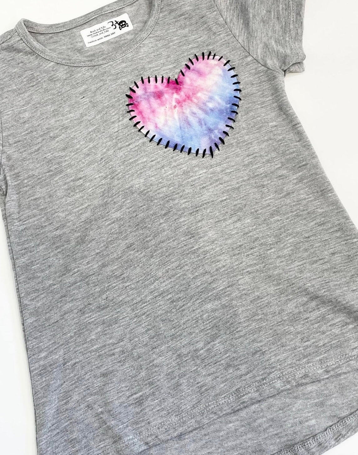 Tie-Dye Stitched Heart Tee