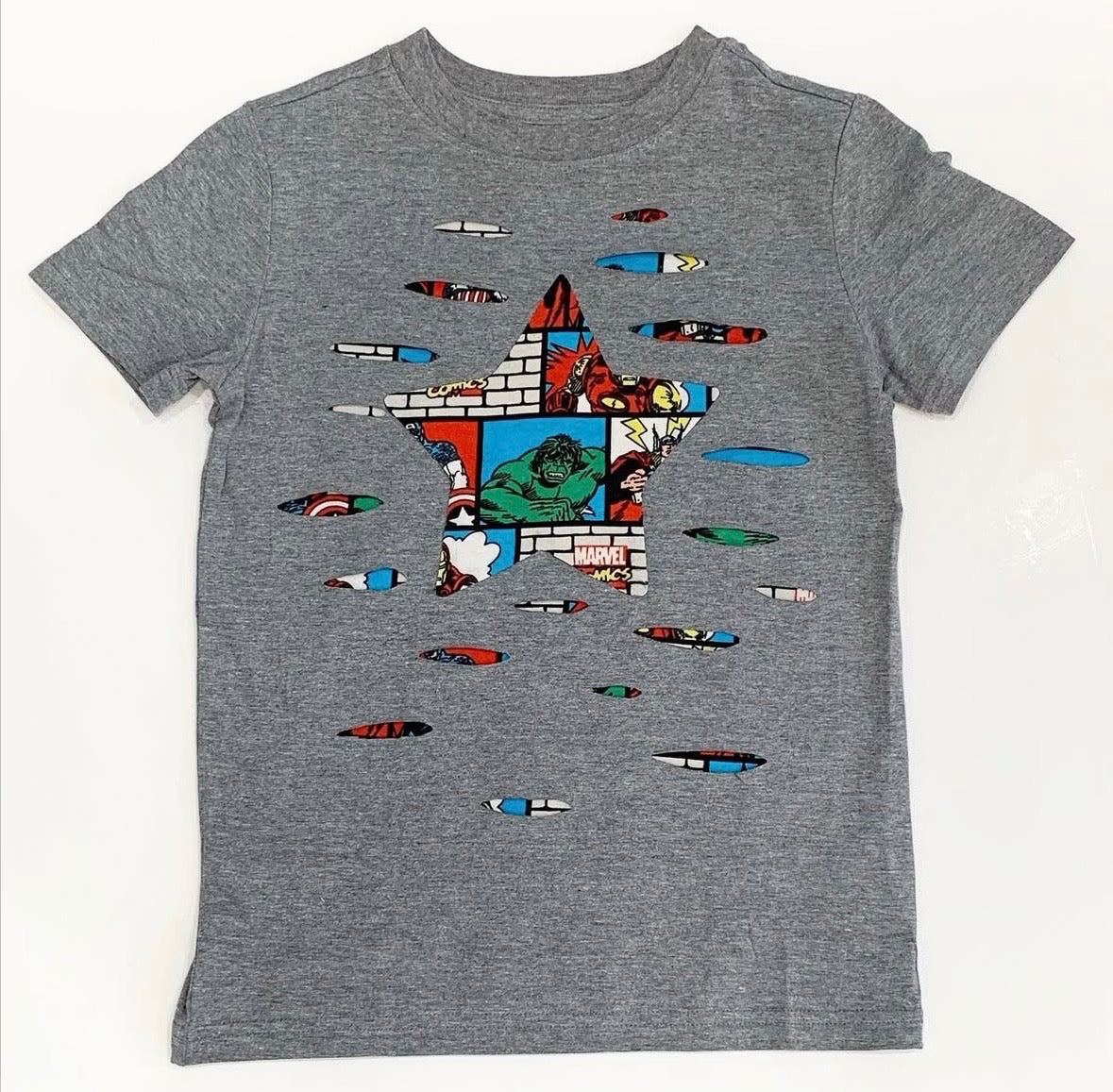 Superhero Distressed Star Tee