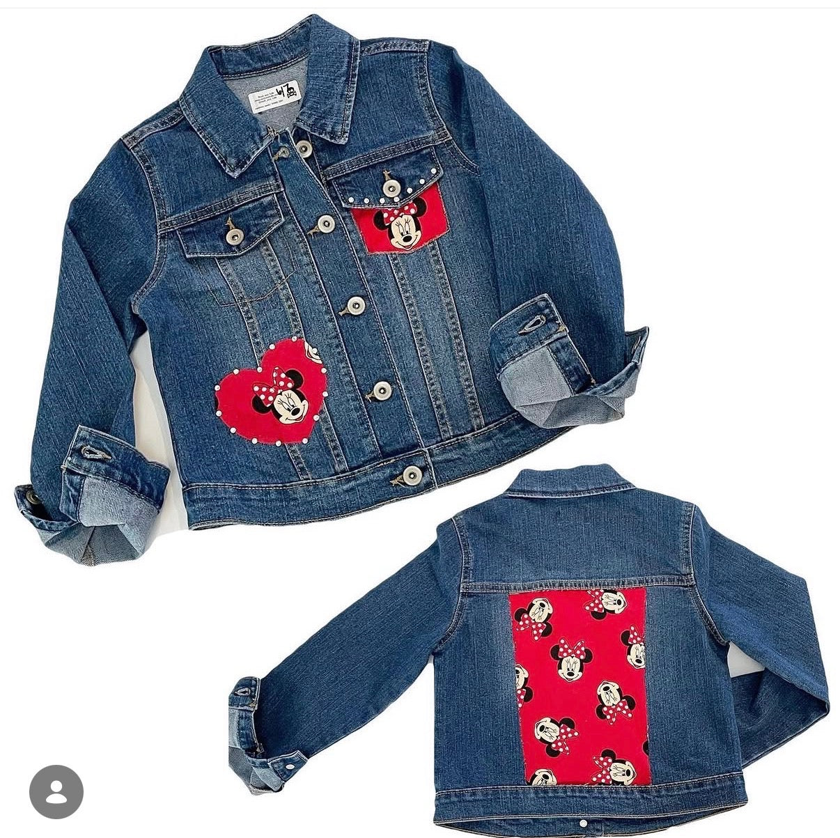 Denim Jacket- Red Minnie Mouse