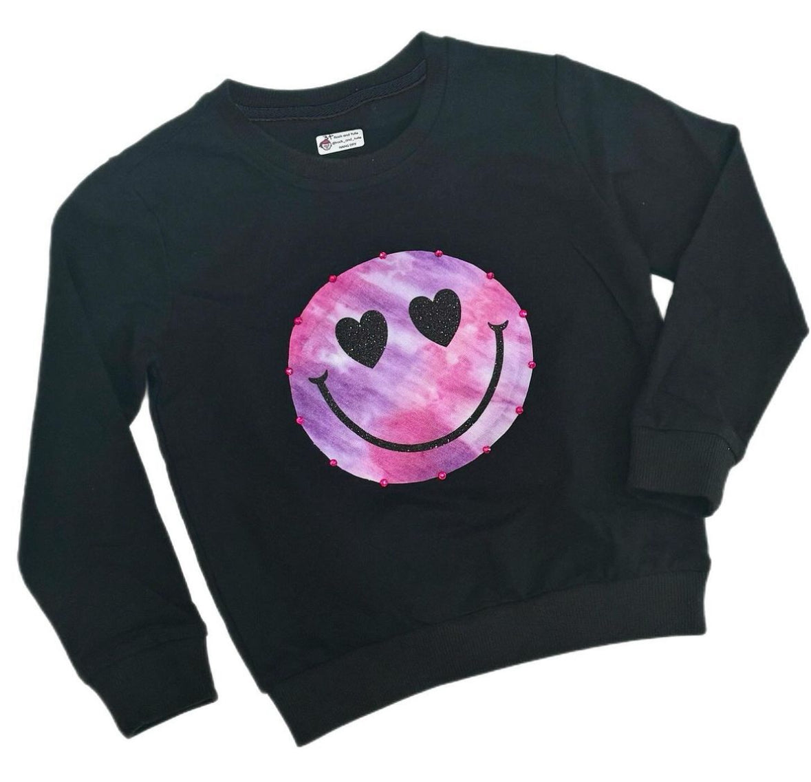 Tie-dye Emoji crewneck