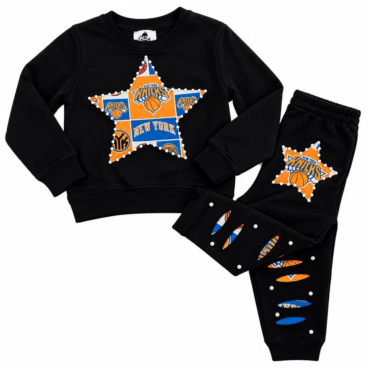 New York Knicks Star Crewneck & Joggers Set