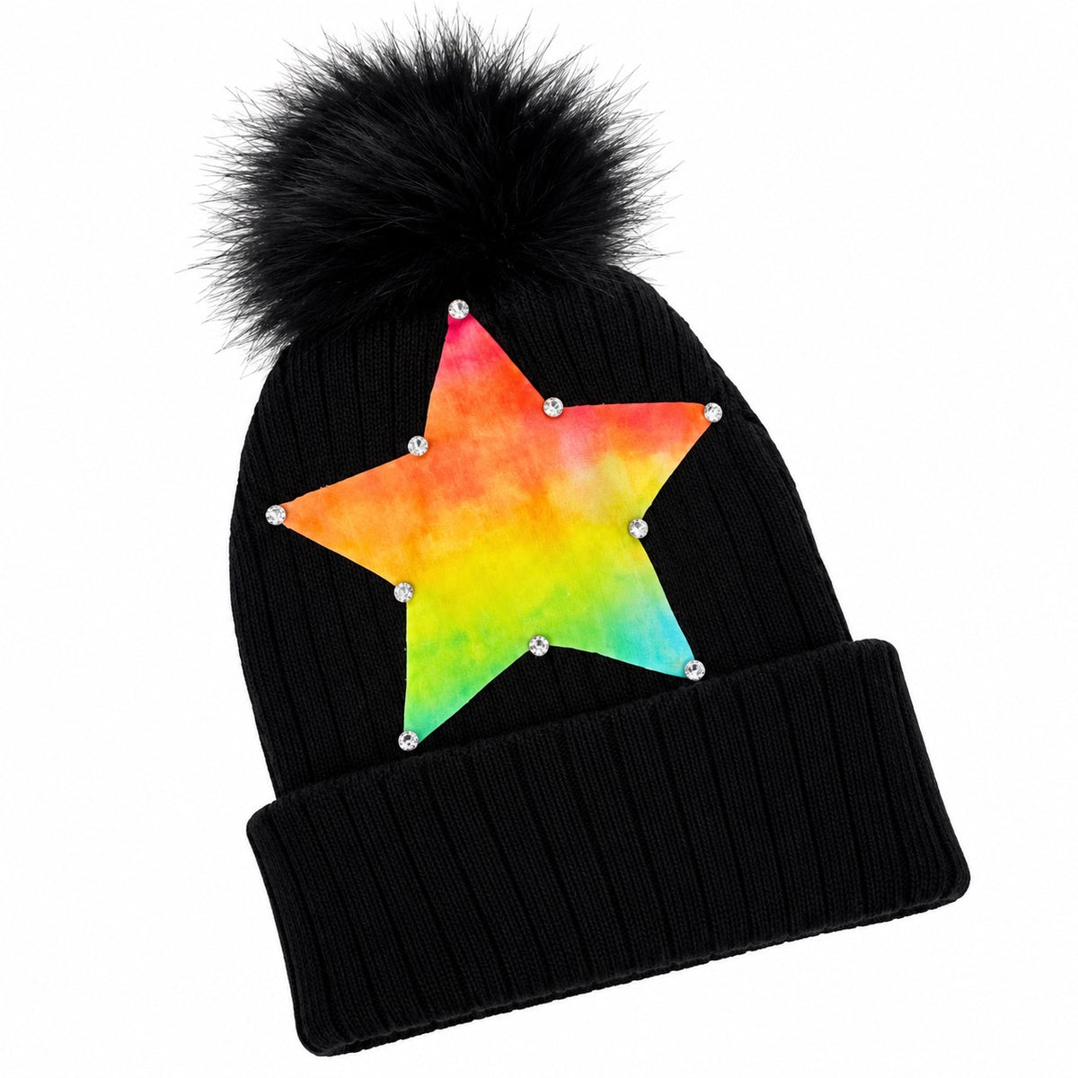 Tie-dye Star Embellished Hat