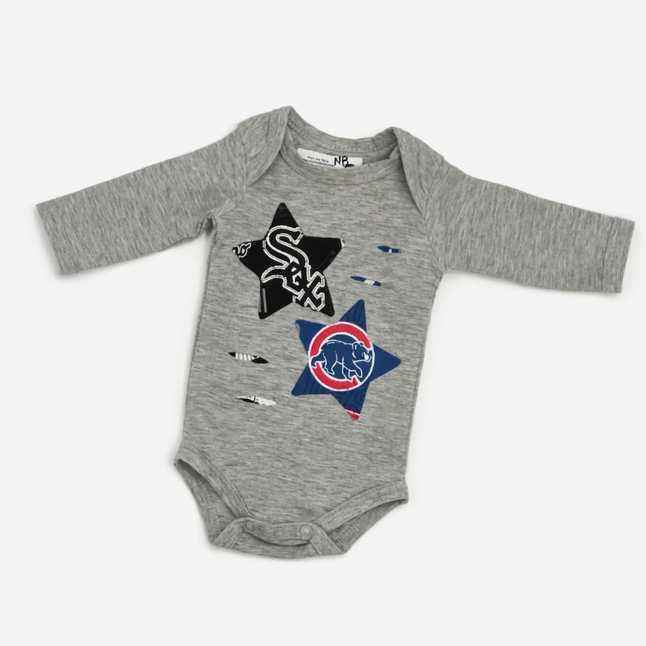 Chicago Baseball Distressed Star One Piece