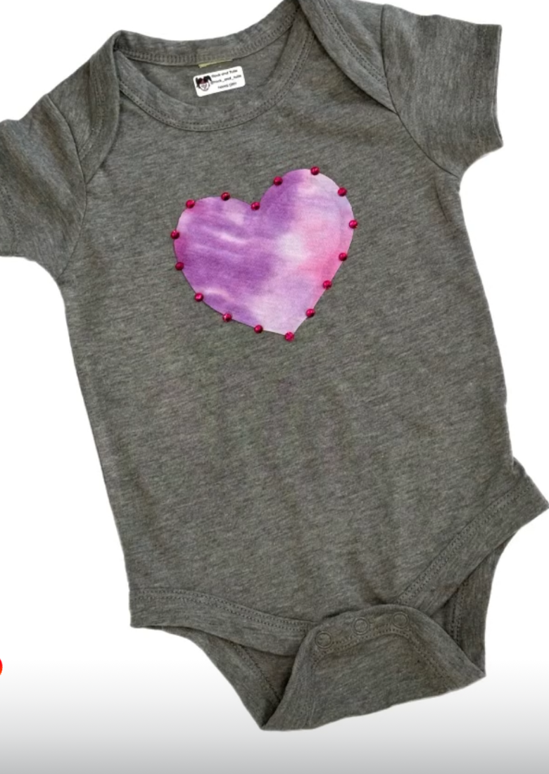 Tie-Dye Heart Bodysuit