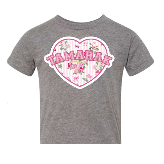 TAMARAK girls floral heart tee
