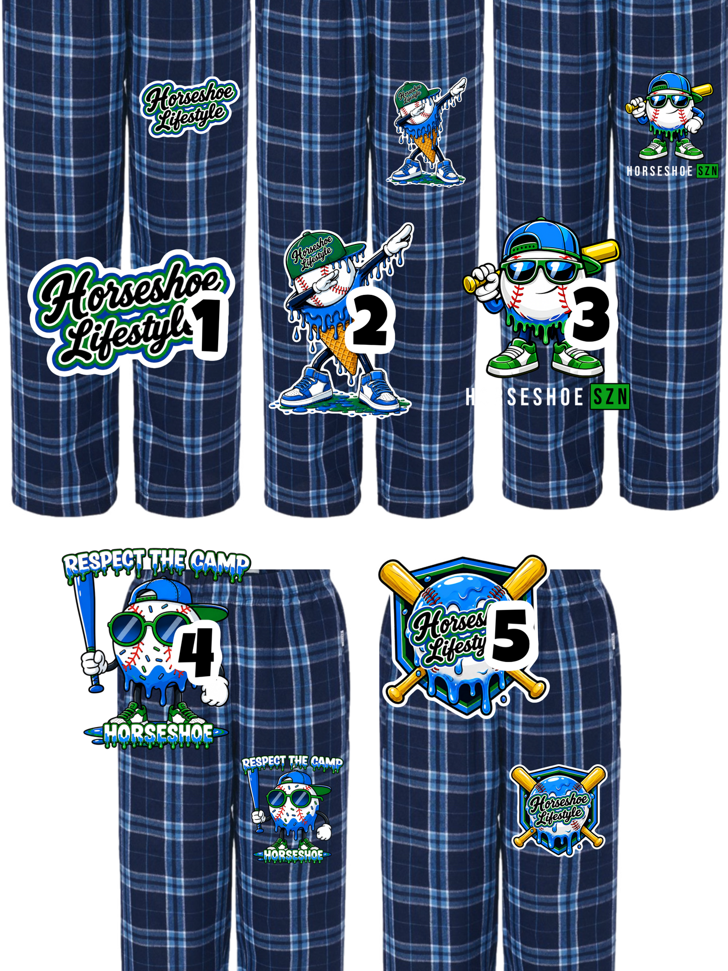 Horseshoe flannel pants