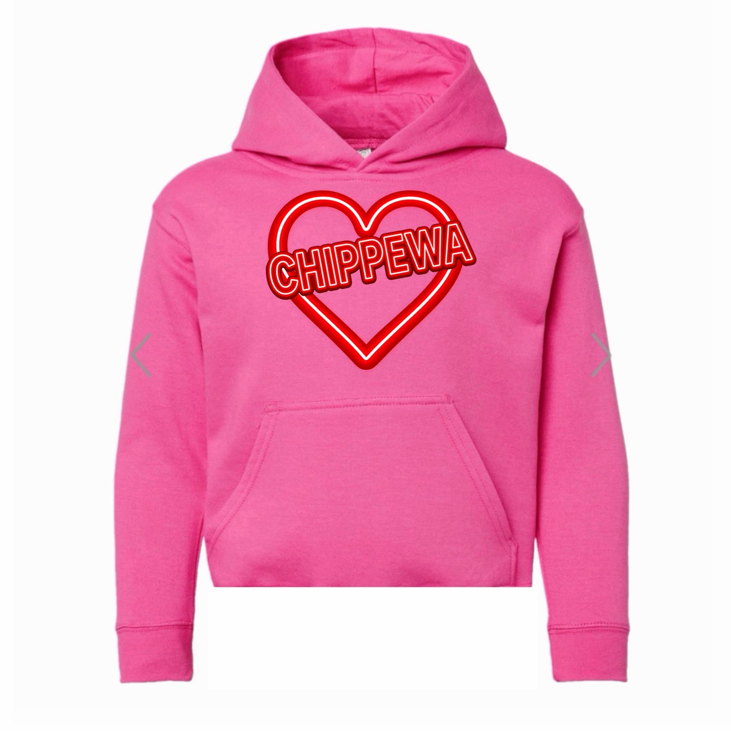Chippewa neon sign hoodie