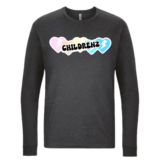Adult Long sleeve Childrenz Center pastel heart tee