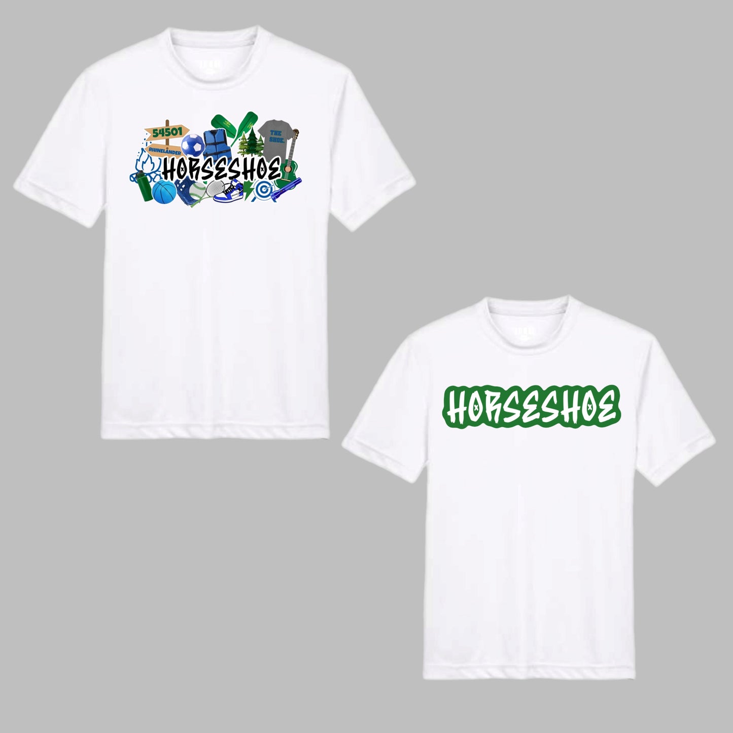 Horseshoe graffiti performance tee