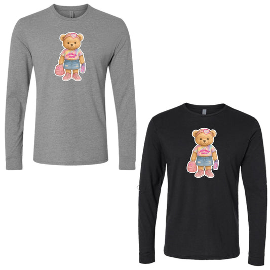 Adult Long sleeve teddy bear Childrenz Center tee