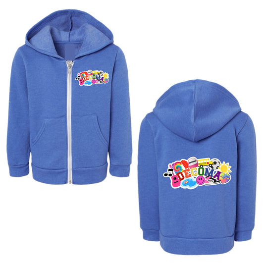 Decoma girls collage zip hoodie
