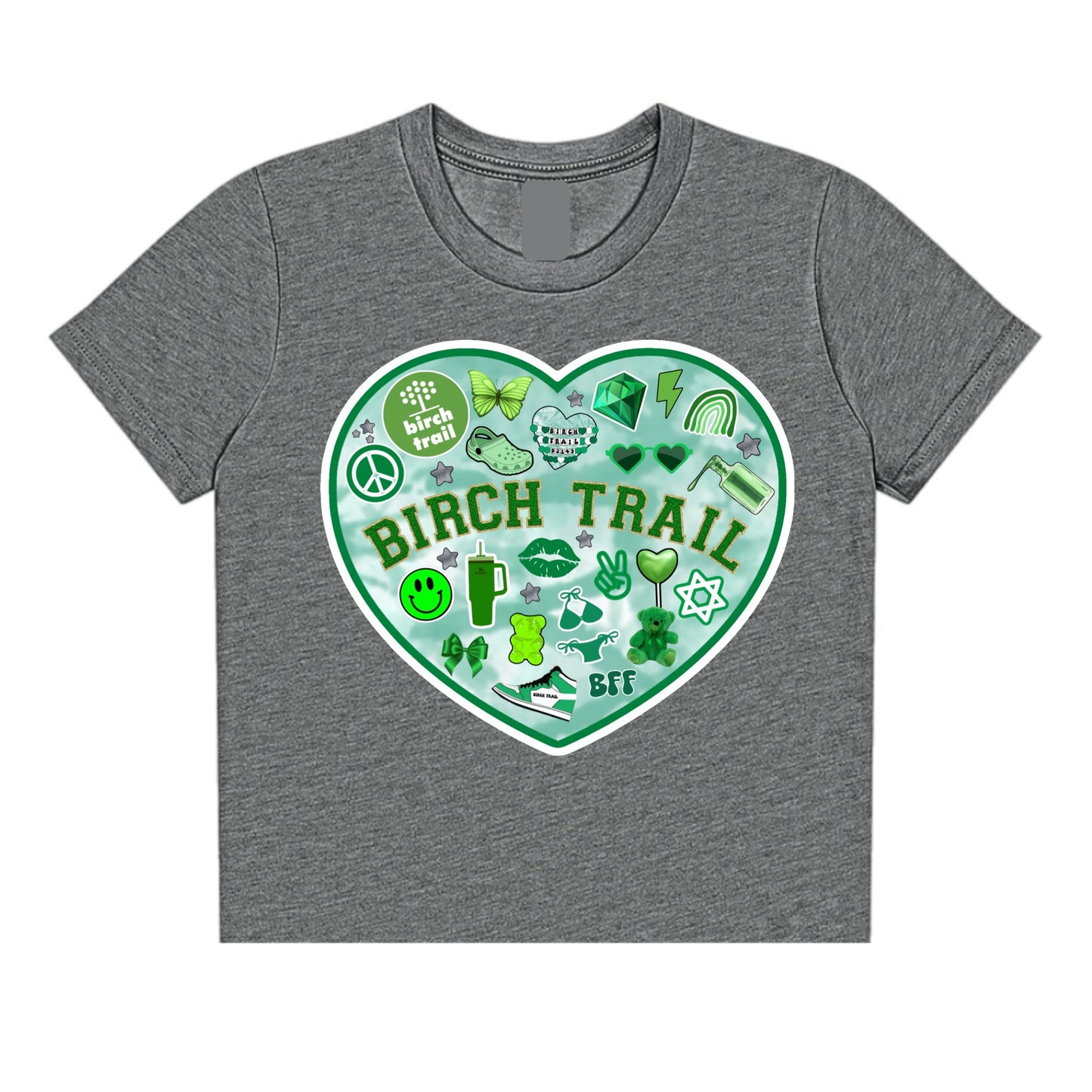 Birch Trail heart tee
