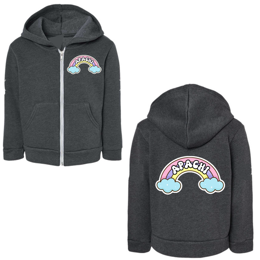 Girls Apachi rainbow zip hoodie