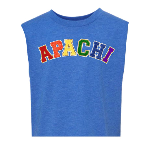 Girls Apachi rainbow patch tank