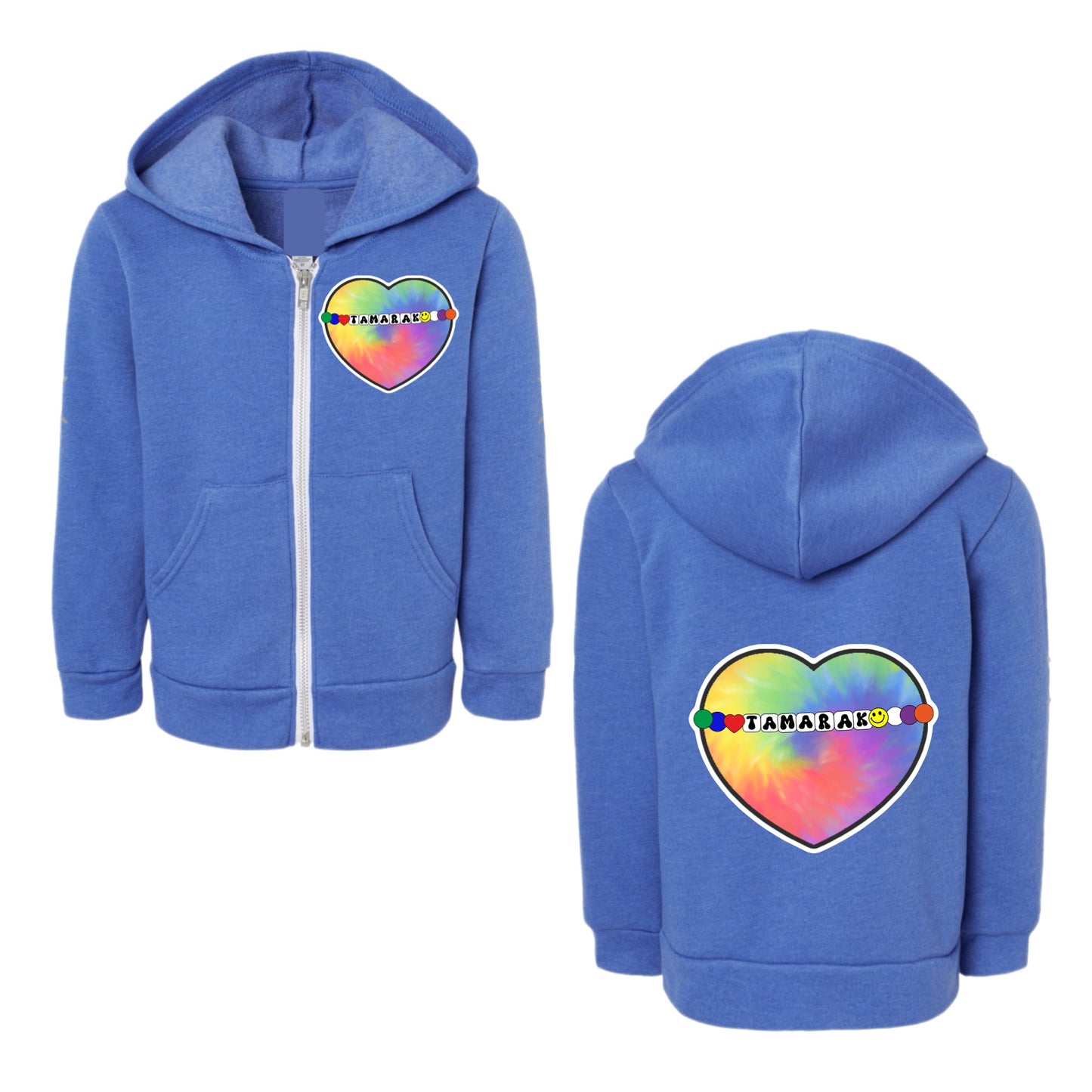 TAMARAK girls tie dye heart zip hoodie