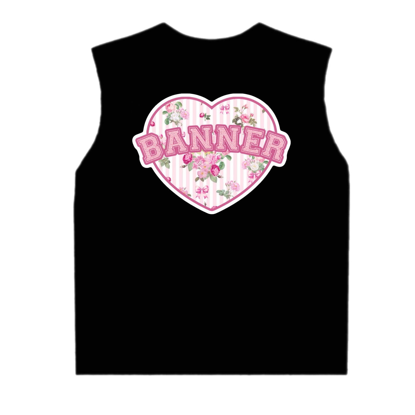 Banner girls floral heart tank