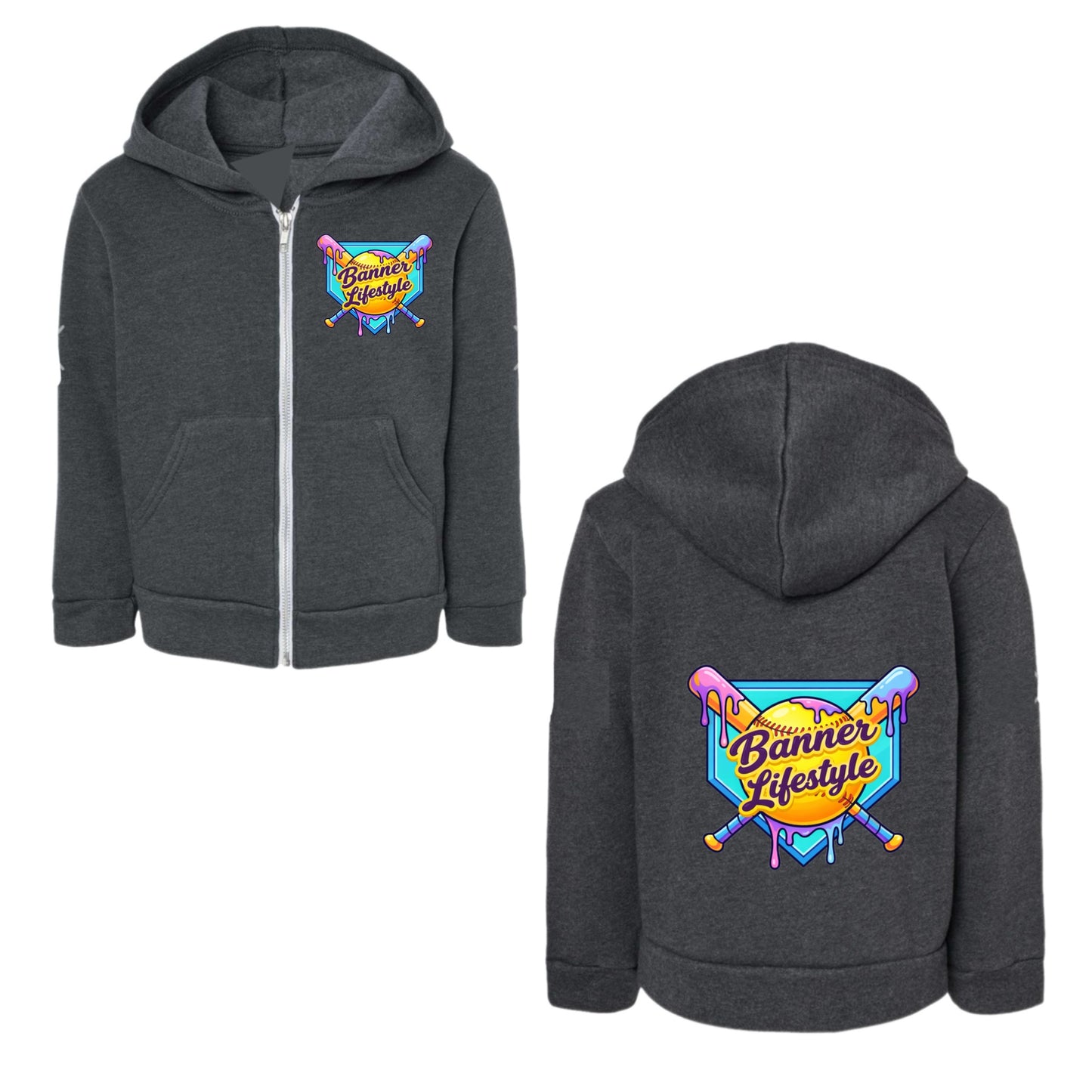 BANNER boys neon lifestyle zip hoodie