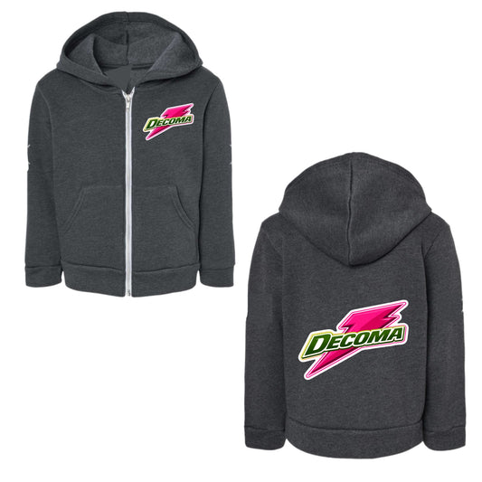 Decoma girls/adults pink bolt hoodie