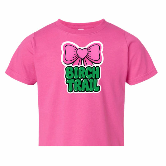 Birch Trail bow tee